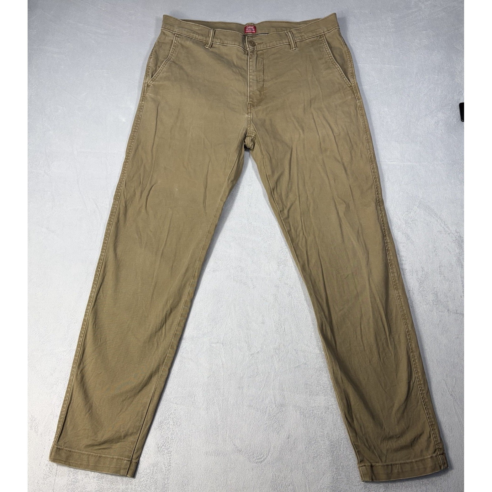 Levis Xx Chino Standard Taper Pants Men's Tag 36x34 Actual 36x30 Khaki Tan